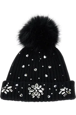 MONNALISA Wool blend hat with rhinestones