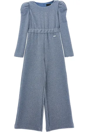 MONNALISA Lurex knit jumpsuit