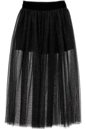MONNALISA Long lurex knit skirt