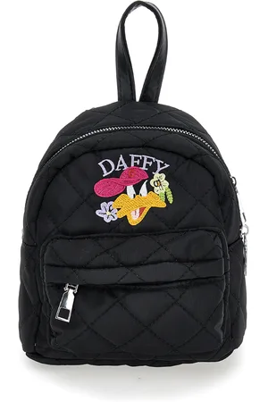 MONNALISA Daffy Duck quilted fabric backpack