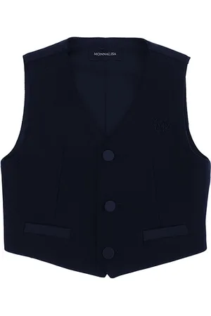 MONNALISA Classic waistcoat with satin details