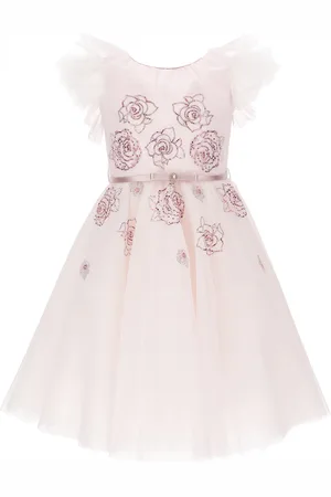 MONNALISA Blossom tulle dress