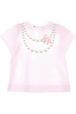 MONNALISA Necklace print jersey T-shirt
