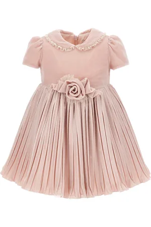 MONNALISA Velvet dress with lurex tulle