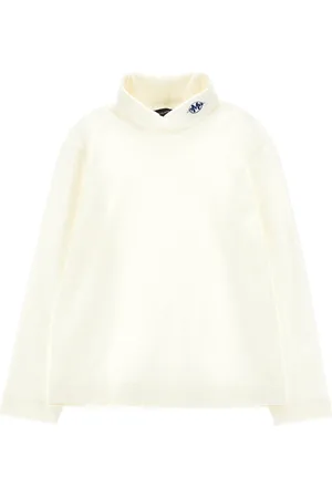 MONNALISA Cotton turtleneck with logo