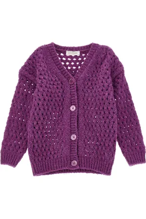 MONNALISA Daffy Duck yarn cardigan