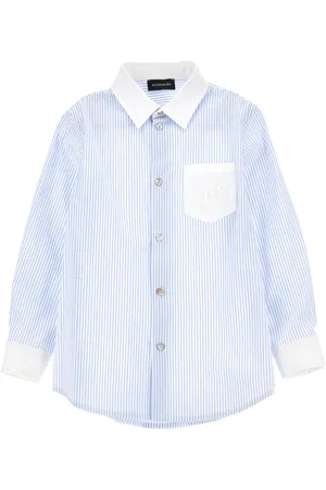 MONNALISA Striped poplin shirt