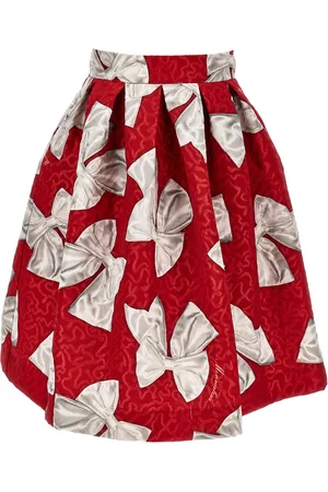 MONNALISA Bow brocade skirt