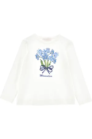 MONNALISA Bouquet print jersey T-shirt