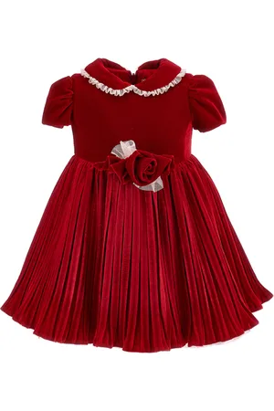 MONNALISA Velvet dress with lurex tulle