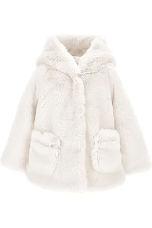MONNALISA Hooded plush coat
