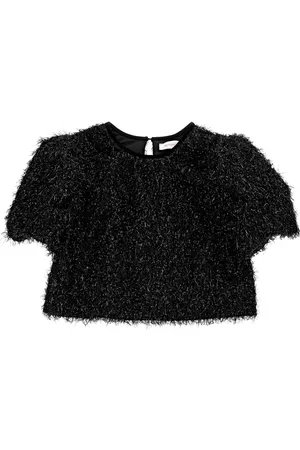 MONNALISA Lurex fringed top
