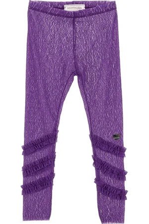 MONNALISA Lace leggings with ruffles