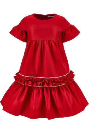 MONNALISA Duchesse dress with rhinestones