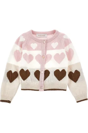MONNALISA Super-soft hearts cardigan
