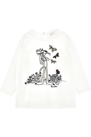 MONNALISA Pink Panther long-sleeved T-shirt