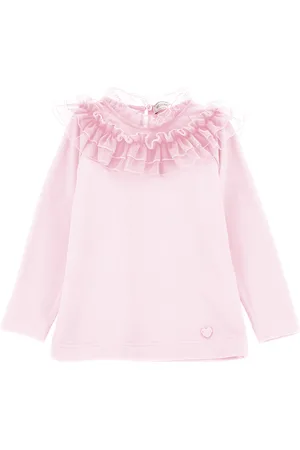 MONNALISA Tulle collar T-shirt