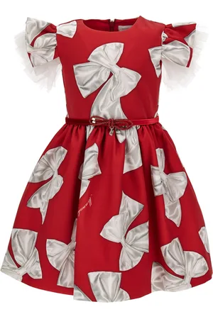 MONNALISA Maxi bows Mikado dress