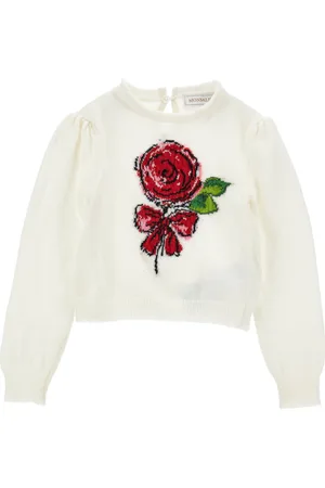 MONNALISA Supersoft pullover with rose