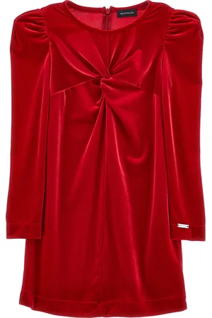 MONNALISA Empire-line chenille dress