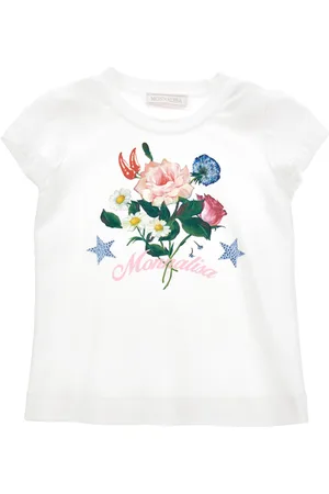 MONNALISA Floral print cotton T-shirt