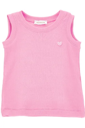 MONNALISA Ribbed viscose tank top