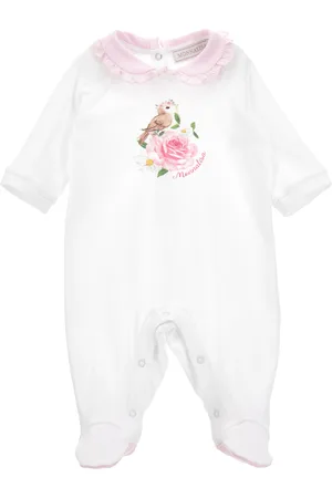 MONNALISA Floral print cotton playsuit