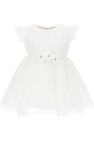 MONNALISA Pleated tulle dress