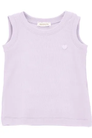 MONNALISA Ribbed viscose tank top