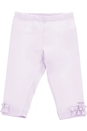 MONNALISA Cotton leggings with ruffles