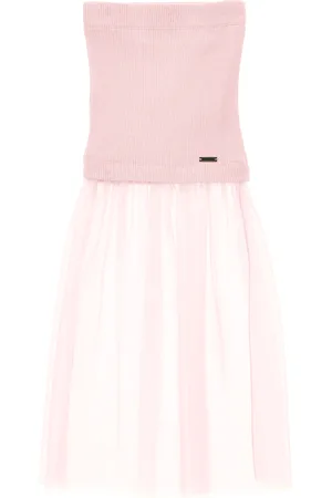 MONNALISA Viscose and tulle skirt