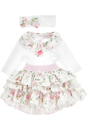 MONNALISA Rose cotton suit three pieces