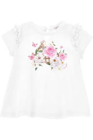 MONNALISA Maxi T-shirt with ruffles
