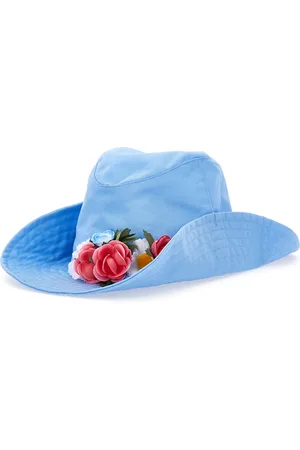 MONNALISA Gabardine hat with flowers and studs
