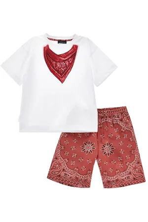 MONNALISA Two-piece paisley poplin suit