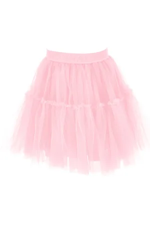 MONNALISA Silk hand tulle skirt