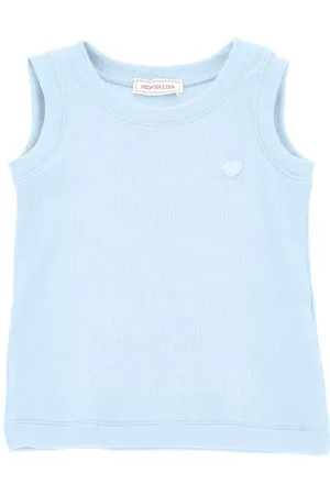 MONNALISA Ribbed viscose tank top