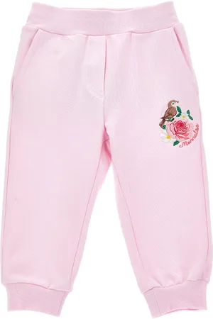 MONNALISA Floral stretch fleece joggers