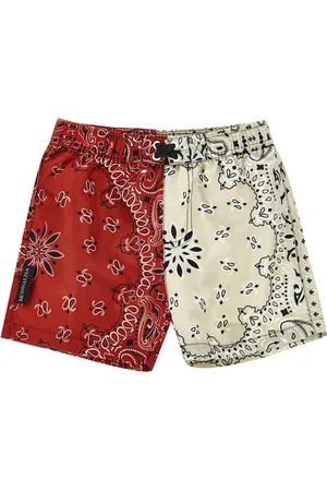 MONNALISA Two-tone paisley beach Bermuda shorts