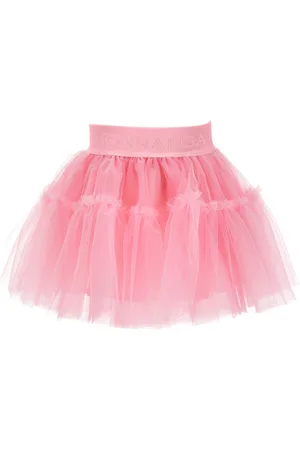 MONNALISA Flared silk hand tulle skirt