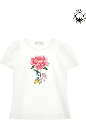 MONNALISA Garden cotton T-shirt