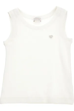 MONNALISA Ribbed viscose tank top