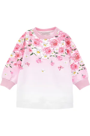 MONNALISA Floral fleece dress