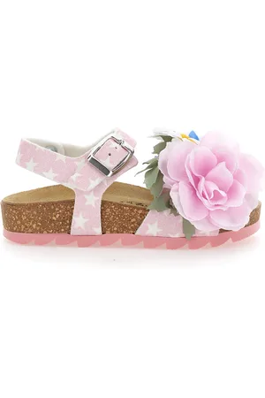 MONNALISA Sandals with appliqu??d flowers