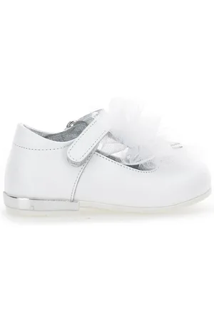 MONNALISA Nappa leather ballet flats with ruffles