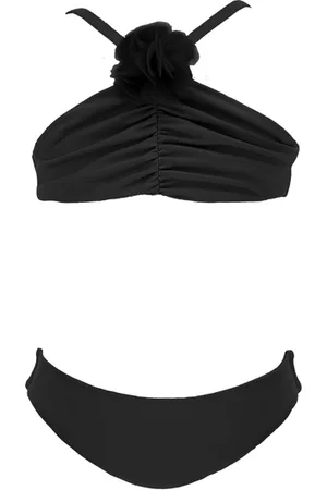 MONNALISA Two-piece swimsuit with tulle pom poms