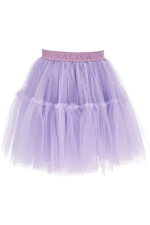 MONNALISA Silk hand tulle skirt