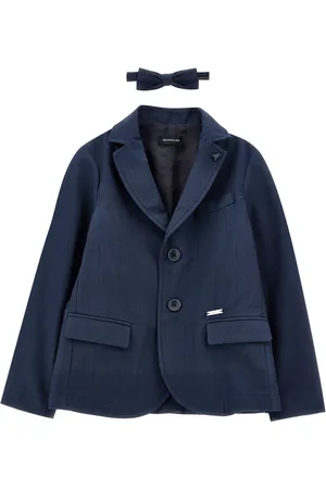 MONNALISA Pinstriped jacket with bow tie