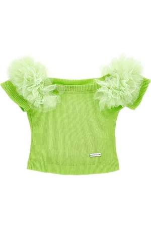 MONNALISA Viscose tulle top