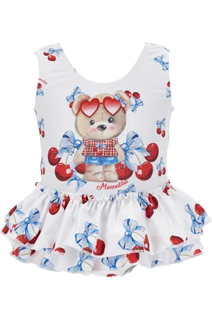 MONNALISA One-piece swimsuit with teddy bear